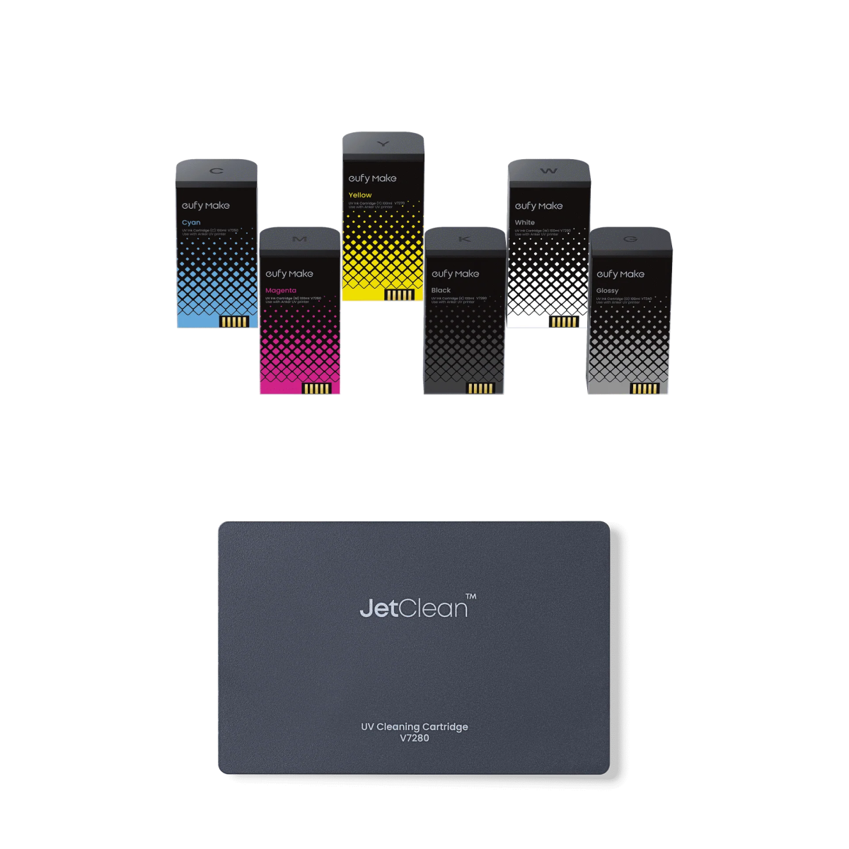 eufyMake Ink and Cleaning Cartridge Kit for UV Printer E1 - McLogan Supply
