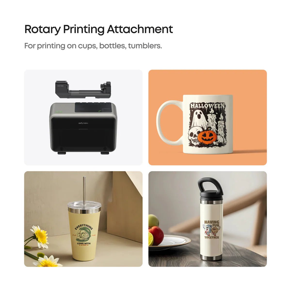 eufyMake Rotary Printing Attachment for UV Printer E1 - McLogan Supply