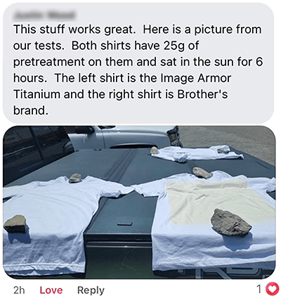 Image Armor Titanium DTG Pretreatment Solution - McLogan Supply