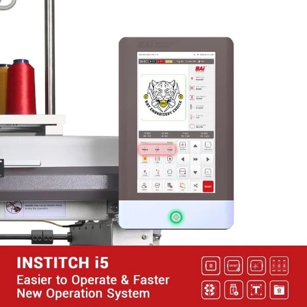 THE VISION BAi 15 - Needle Hat Embroidery Machine - McLogan Supply