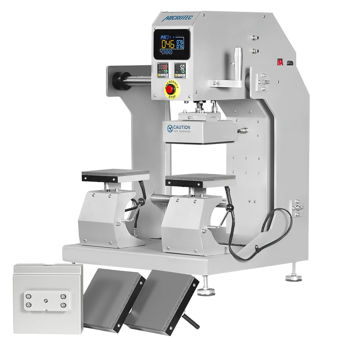 TITAN Double Station Dual Heat Pneumatic Cap & Label Combo Heat Press